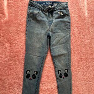 Cat & Jack Girls Skinny Jeans – Panda Knee Detail – Size 10